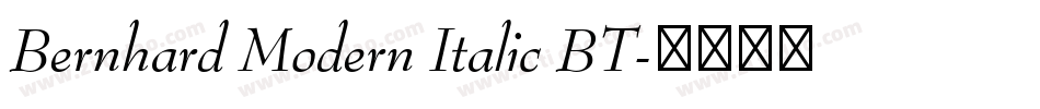 Bernhard Modern Italic BT字体转换